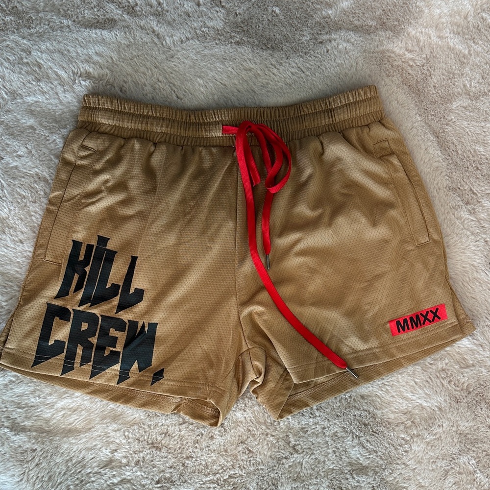 Kill Crew Athletic Shorts with Red Accents
